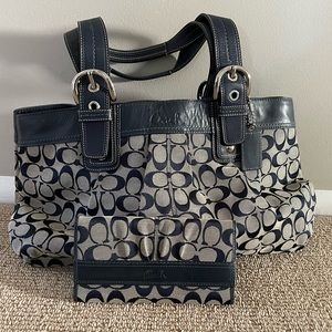 Signature Coach Tote and Matching Wallet